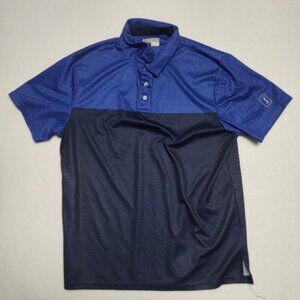 PGA Tour Pro Series Men's Athletic Fit Blue Short Sleeve Golf Polo - Size XL